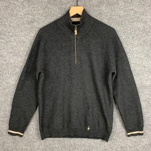 Smartwool Merino Wool Gray 1/4 Zip Pullover Sweater Mens‎ Size S